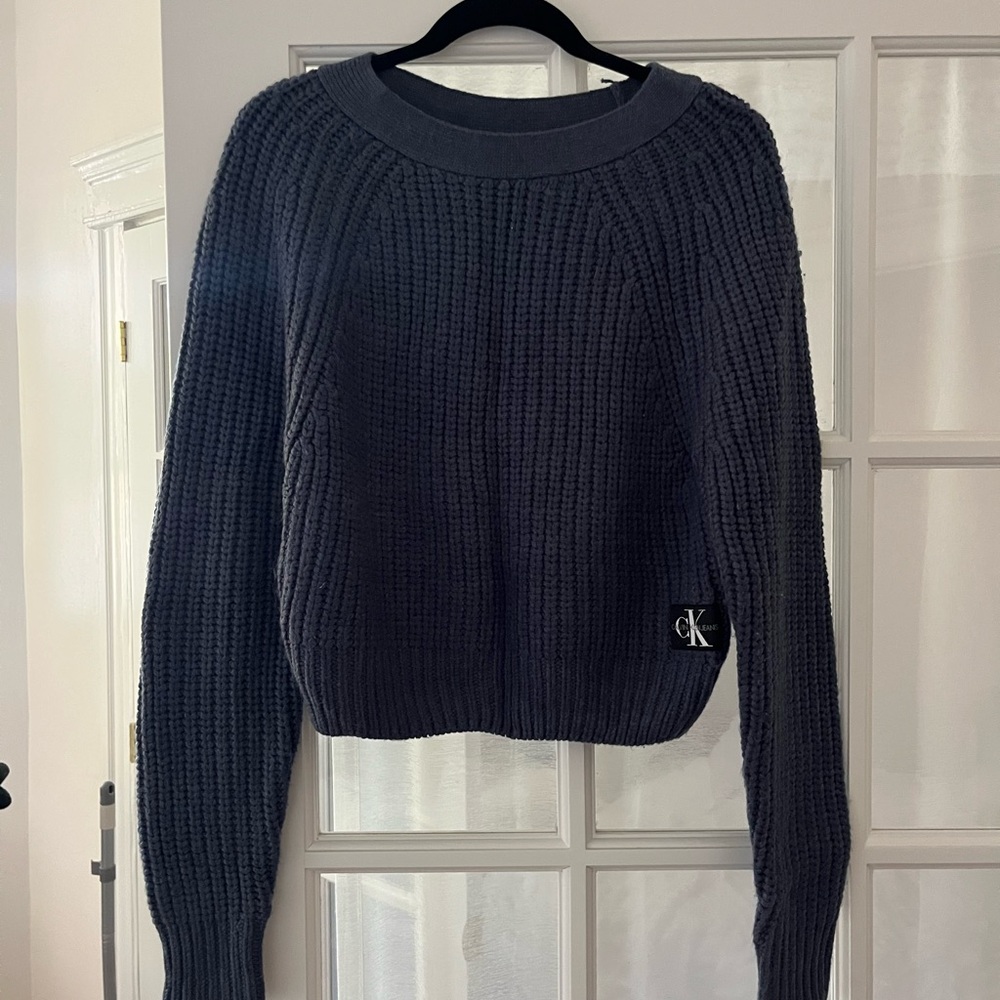 Calvin Klein Women's Blue Knit Sweater